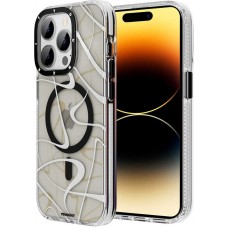 Coque iPhone 14 Pro Max - Youngkit Ink Series semi-transparent MagSafe - Noir