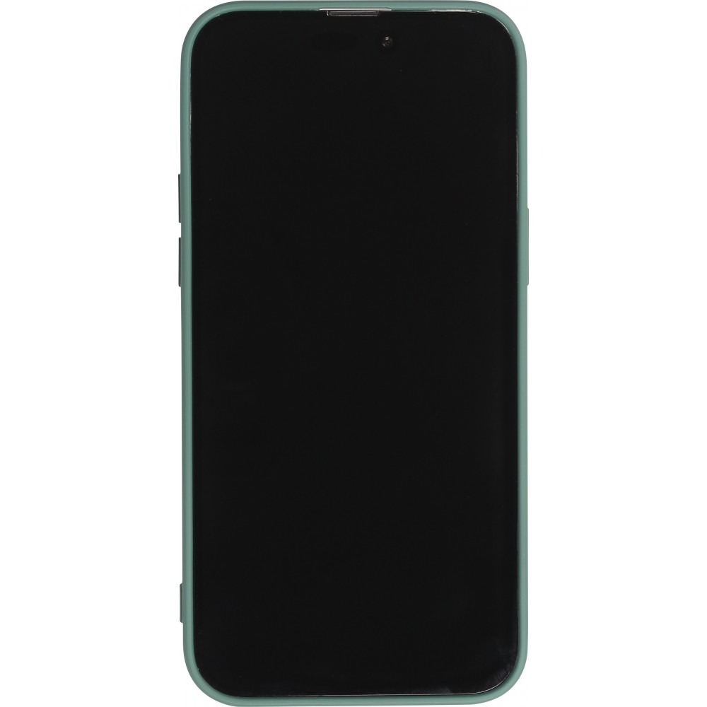 iPhone 14 Pro Case Hülle - Soft Touch mit Ring - Dunkelgrün