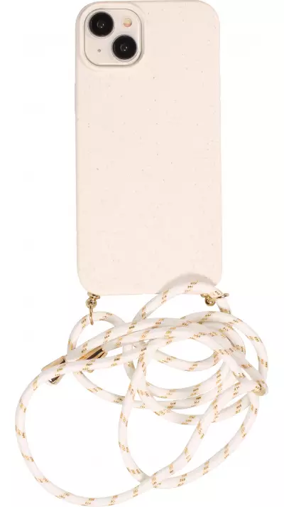 Coque Samsung Galaxy S24+ - Bio Eco-Friendly nature avec cordon collier - Blanc