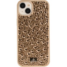 Coque iPhone 15 Plus - Diamant strass The Bling World - Or