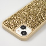 Coque iPhone 15 Plus - Diamant strass The Bling World - Or