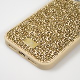 Coque iPhone 15 Plus - Diamant strass The Bling World - Or
