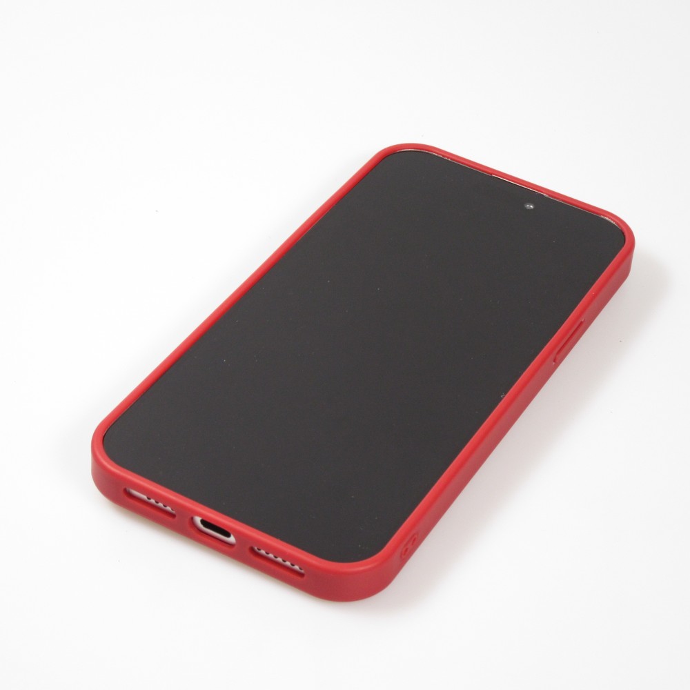 Coque iPhone 15 Plus - Diamant strass The Bling World - Rouge