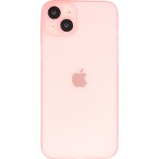 iPhone 15 Case Hülle - Plastik ultra dünn semi-transparent matt - Rosa