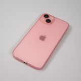 iPhone 15 Case Hülle - Plastik ultra dünn semi-transparent matt - Rosa