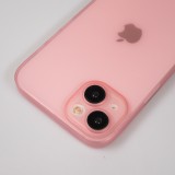 iPhone 15 Case Hülle - Plastik ultra dünn semi-transparent matt - Rosa
