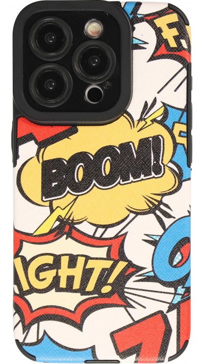 Coque iPhone 14 Pro Max - Cartoons rétro en similicuir