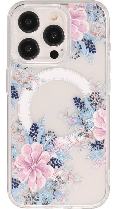 iPhone 15 Pro Case H&uuml;lle - Gel Silikon MagSafe - Spring Vibes Flowers Nr. - 6