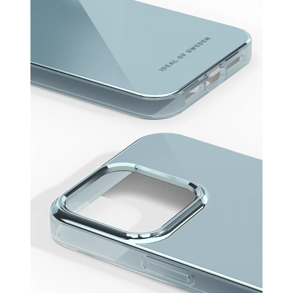 Coque iPhone 15 Pro - Ideal of Sweden miroir sky blue silicone rigide - Bleu