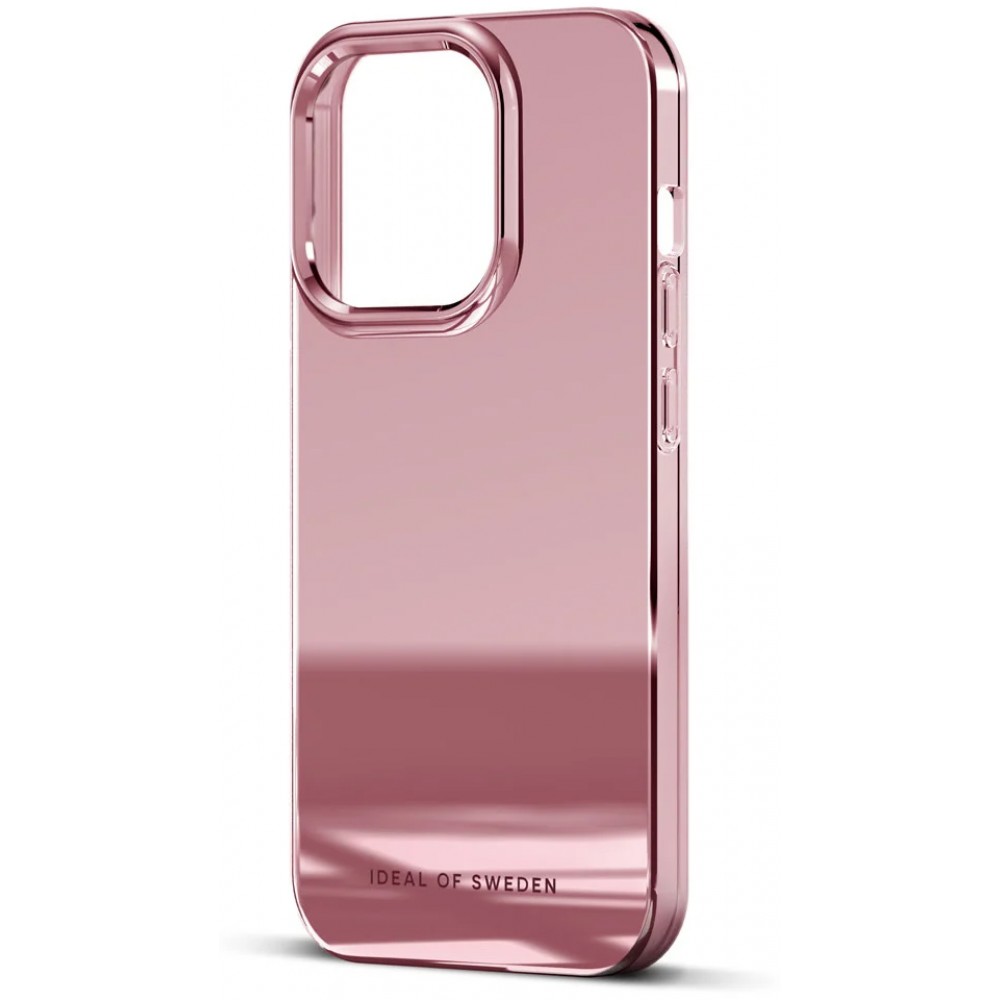 Coque iPhone 15 Pro - Ideal of Sweden miroir ruby pink silicone rigide - Rose