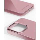 Coque iPhone 15 Pro - Ideal of Sweden miroir ruby pink silicone rigide - Rose
