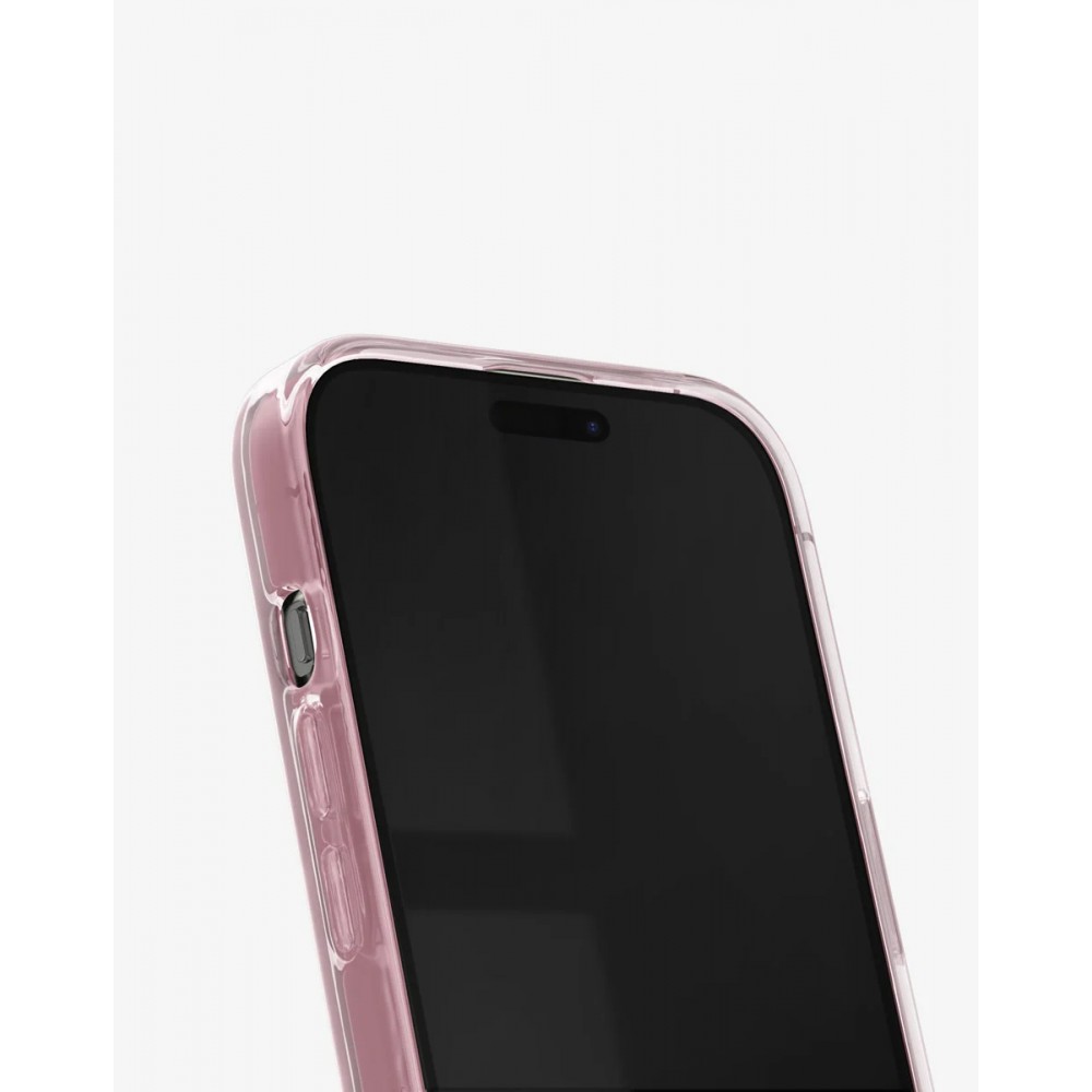 Coque iPhone 15 Pro - Ideal of Sweden miroir ruby pink silicone rigide - Rose