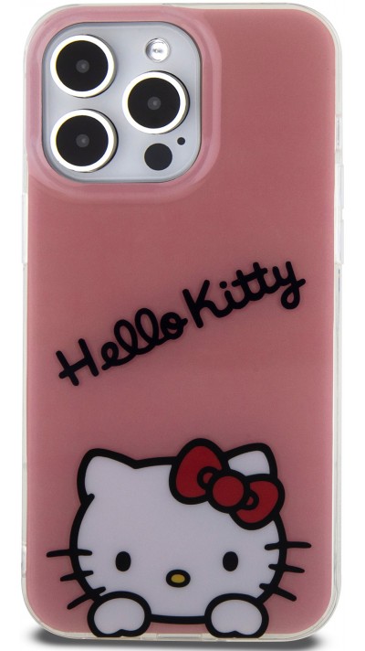 Coque iPhone 15 Pro - Hello Kitty Daydreamer gel laqué - Rose