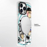 Coque iPhone 15 Pro Max - Youngkit Funny BoredApe (@BAYC) avec Magsafe - Bleu clair