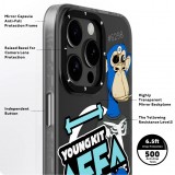 Coque iPhone 15 Pro Max - Youngkit Funny BoredApe (@BAYC) avec Magsafe - Bleu clair