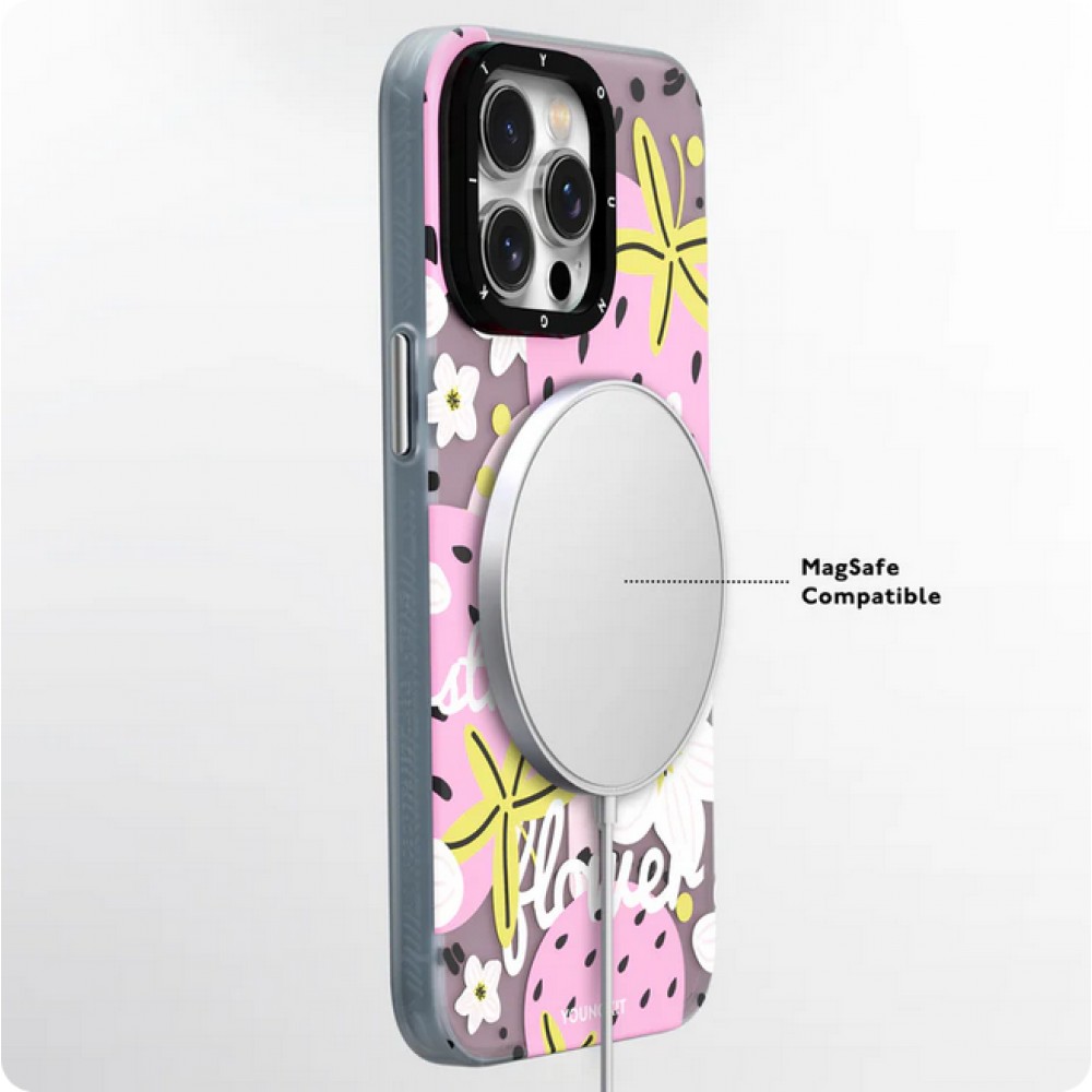 Coque iPhone 15 Pro Max - Youngkit Summer Fruit-Themed Case avec Magsafe - Vert