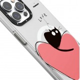 Coque iPhone 15 Pro - Youngkit @Elizabeth Anderson Art Love Cat Case avec Magsafe  - Violet