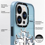 Coque iPhone 15 Pro - Youngkit @Elizabeth Anderson Art Love Cat Case avec Magsafe  - Violet