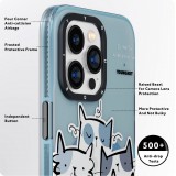 Coque iPhone 15 Pro - Youngkit @Elizabeth Anderson Art Love Cat Case avec Magsafe  - Violet