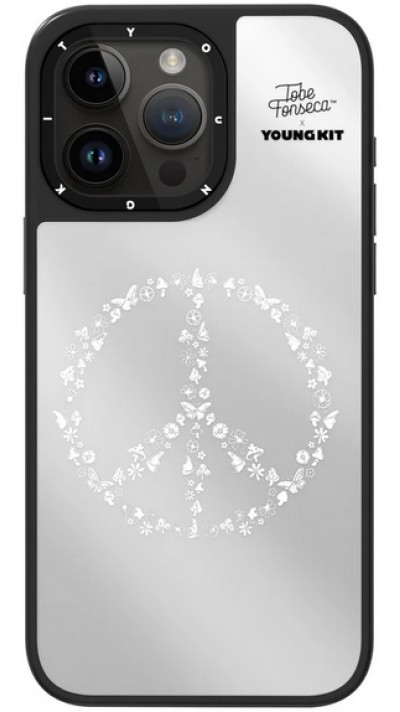 iPhone 15 Pro Case H&uuml;lle - Youngkit @Tobe Fonseca Mirror Case mit MagSafe - Peace