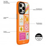 Coque iPhone 15 Pro - Youngkit @byhapppyal Positive Stickers Case avec Magsafe - Orange