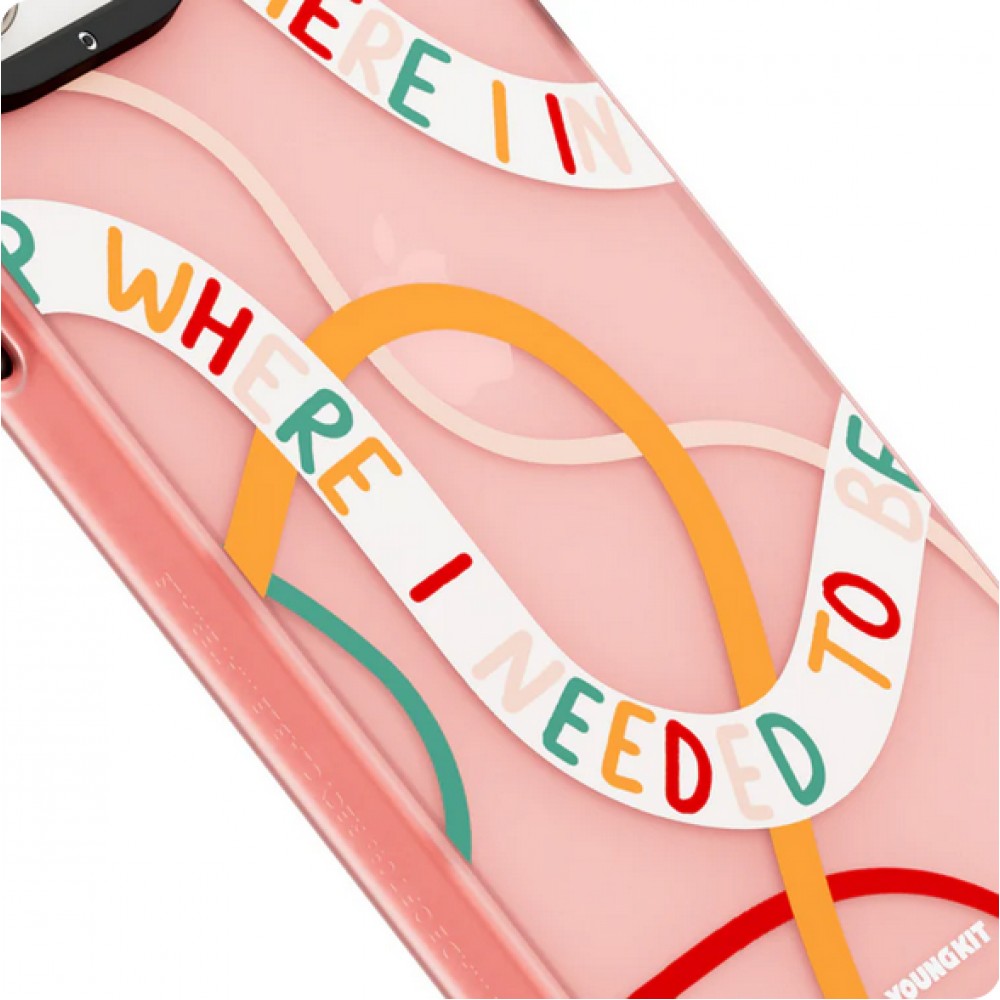 Coque iPhone 15 - Youngkit @Blushing. ginger Positive Quotes Case - Rouge