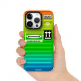 Coque iPhone 15 Pro Max - Youngkit Color-Gradient Luggage-Inspired Case - Violet/bleu
