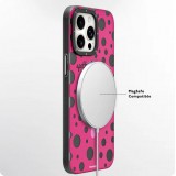 iPhone 15 Case H&uuml;lle - Youngkit Colorful Polka Dots Case mit Magsafe - Schwarz
