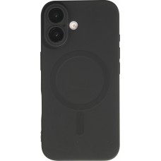 Coque iPhone 16 - Gel souple avec vitre de protection caméra MagSafe - Noir