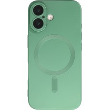 iPhone 16 Case Hülle - Gummi weich mit Kameraschutzglas MagSafe - Grün