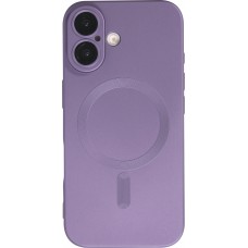 iPhone 16 Case Hülle - Gummi weich mit Kameraschutzglas MagSafe - Violett