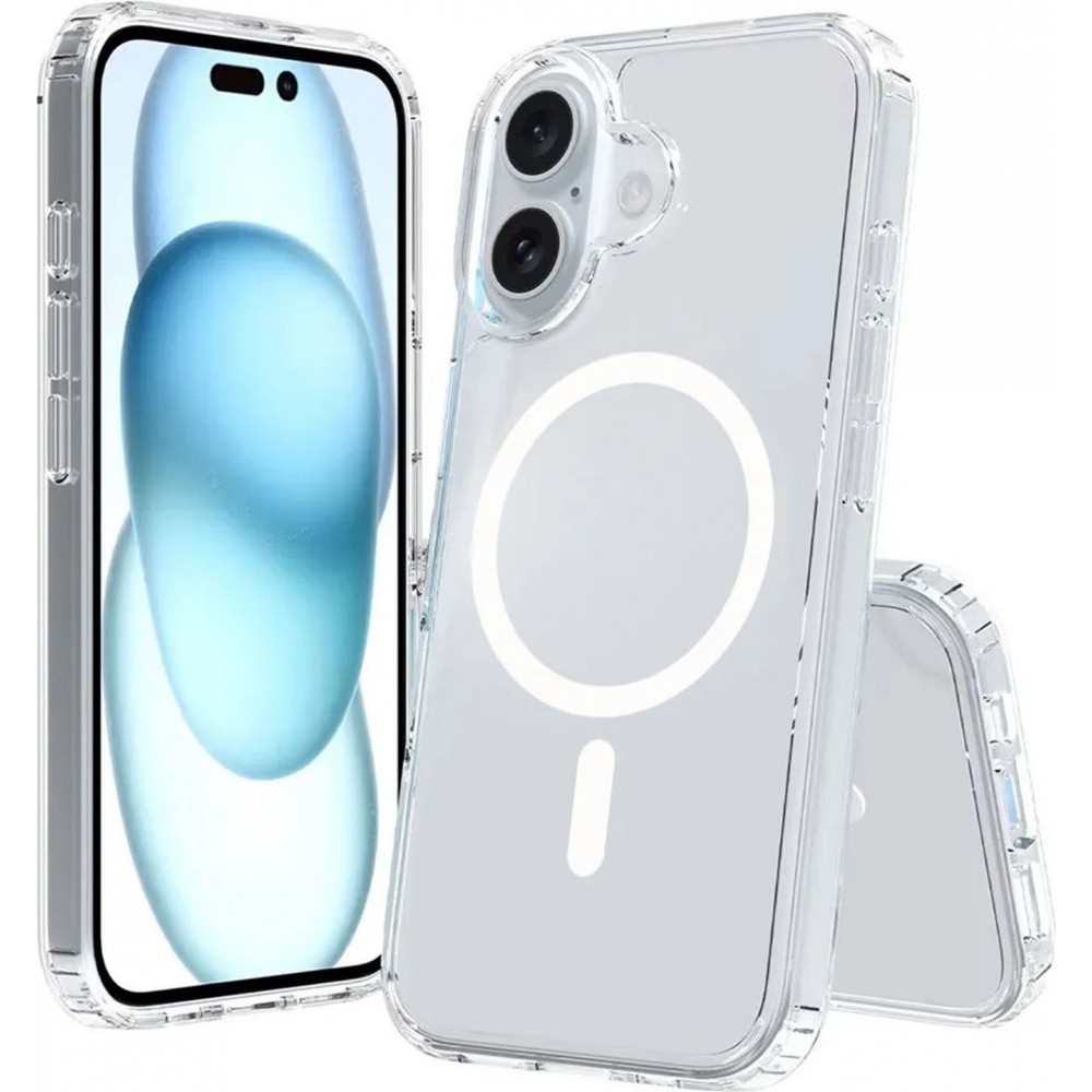 Coque iPhone 17 - Gel transparent compatible MagSafe silicone TPU Super Clear