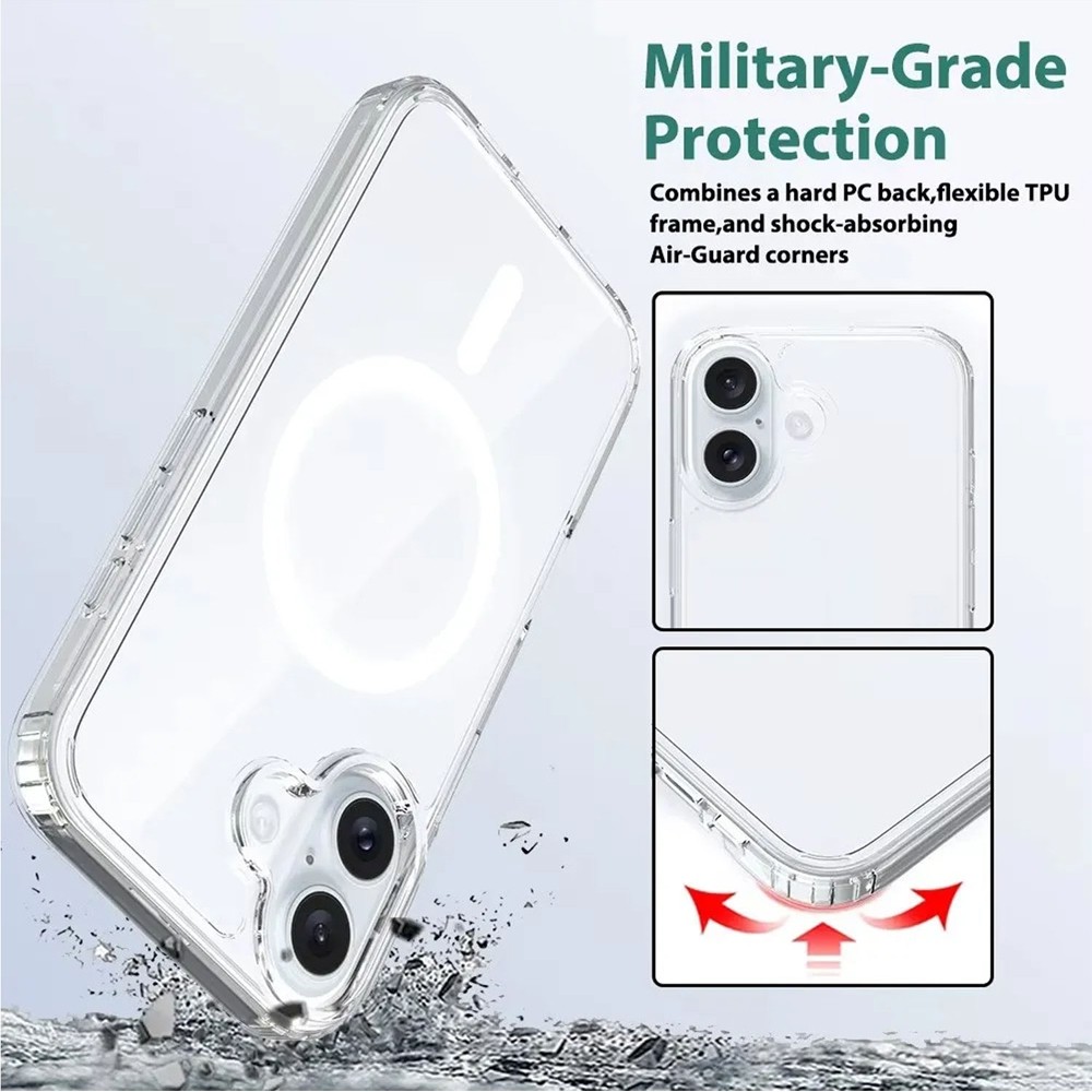 Coque iPhone 17 - Gel transparent compatible MagSafe silicone TPU Super Clear