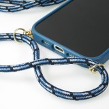 Coque iPhone 16 Plus - Bio Eco-Friendly nature avec cordon collier - Bleu