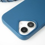 Coque iPhone 16 Plus - Bio Eco-Friendly nature avec cordon collier - Bleu