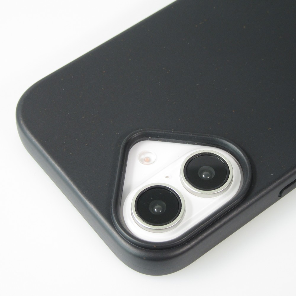 Coque iPhone 16 Plus - Bio Eco-Friendly nature avec cordon collier - Noir