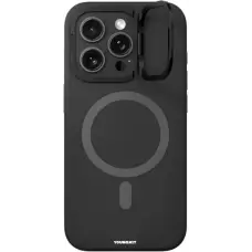 Coque iPhone 16 Pro - Youngkit Cream Silicone Stand Case - Noir