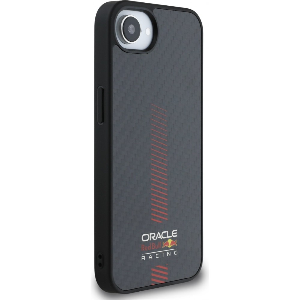 Coque iPhone 16e - Red Bull Racing Carbon Powerbar MagSafe - Noir