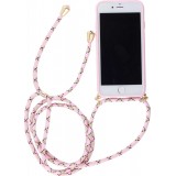 Coque iPhone 16e - Bio Eco-Friendly nature avec cordon collier - Rose