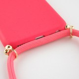 Hülle iPhone 16e - Bio Eco-Friendly Vegan mit Handykette Necklace - Rot