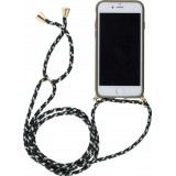 Coque iPhone 17e / 16e - Bio Eco-Friendly nature avec cordon collier - Vert foncé