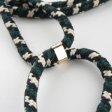 Coque iPhone 17e / 16e - Bio Eco-Friendly nature avec cordon collier - Vert foncé