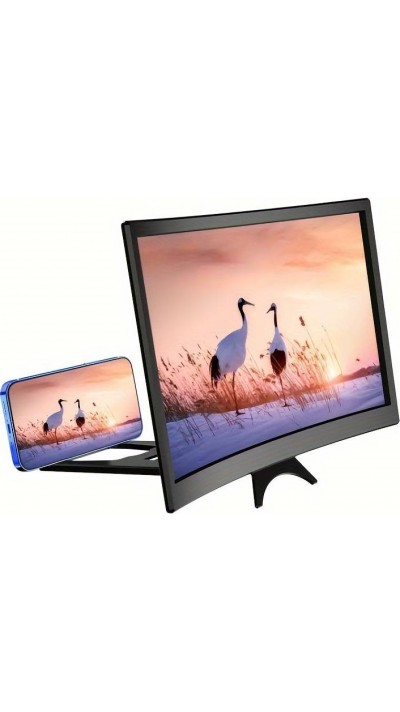 Loupe d'écran incurvée 12" pour smartphone écran 16:9 - Screen amplifier
