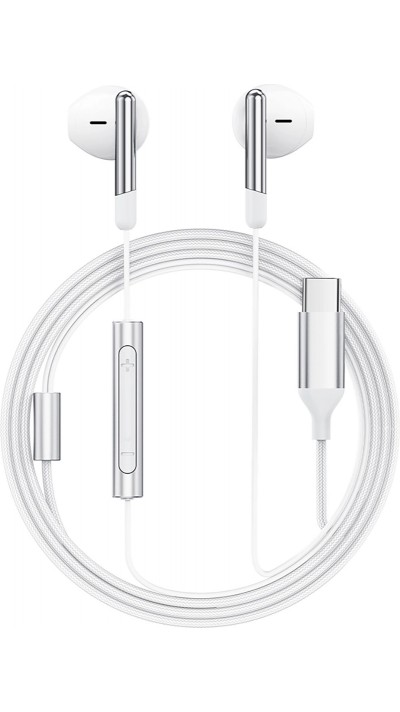 Écouteurs filaires USB-C avec microphone Acefast L3 - Blanc