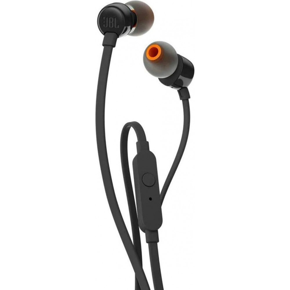Écouteurs intra-auriculaires JBL Tune 110 avec mini jack 3.5mm et télécommande - Noir