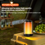 Enceinte Bluetooth 5.3 QERE HF22 5W 3D Surround Sound lumière LED IPX5 & USB-C - Noir