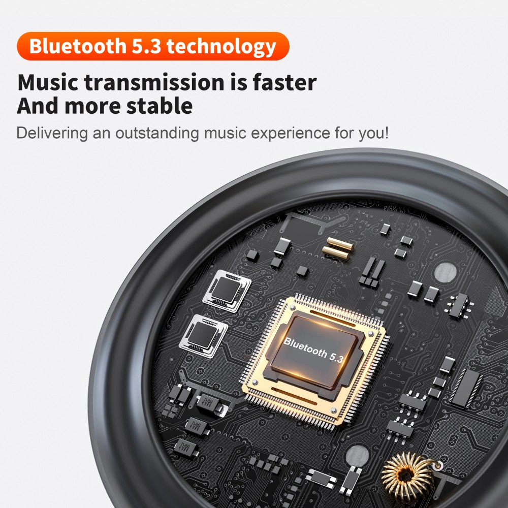 Enceinte Bluetooth 5.3 QERE HF55 20W 3D Surround Sound lumière LED IPX5 & USB-C - Noir