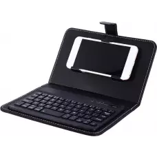 Étui universel pour smartphone avec clavier Bluetooth amovible - Noir