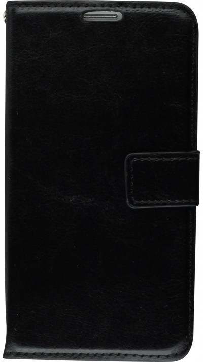 Fourre Samsung Galaxy S6 - Premium Flip cuir lisse porte-cartes - Noir