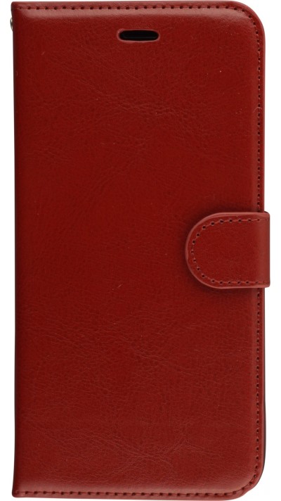 Fourre iPhone 6 Plus / 6s Plus - Premium Flip cuir lisse porte-cartes - Brun